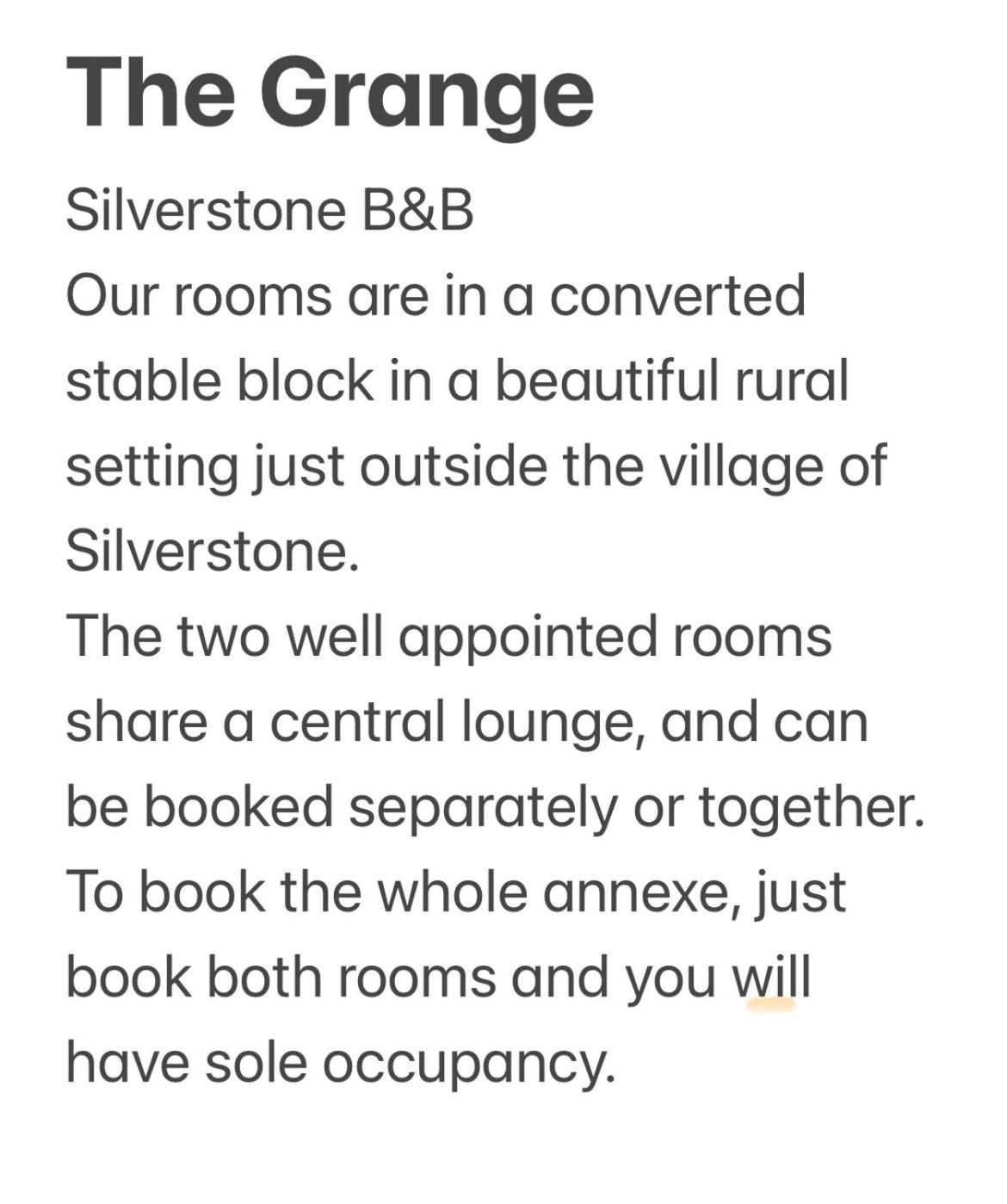 The Grange Silverstone Towcester Εξωτερικό φωτογραφία